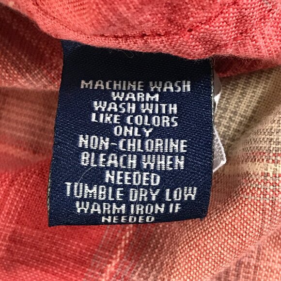 Chaps Denim Long Sleeve Western Shirt Women's Medium Plaid 100% Cotton Casual - Picture 11 of 11